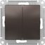 Фото Schneider Electric AtlasDesign ATN000665 Переключатель двухклавишный (10 А, под рамку, скрытая установка, мокко)