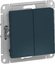 Фото Schneider Electric AtlasDesign ATN000865 Переключатель двухклавишный (10 А, под рамку, скрытая установка, изумруд)