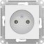 Фото Schneider Electric AtlasDesign ATN000141 Розетка без заземляющего контакта (16 А, под рамку, скрытая установка, белая)