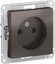 Фото Schneider Electric AtlasDesign ATN000641 Розетка без заземляющего контакта (16 А, под рамку, скрытая установка, мокко)