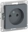 Фото Schneider Electric AtlasDesign ATN000741 Розетка без заземляющего контакта (16 А, под рамку, скрытая установка, грифель)