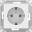 Фото Schneider Electric AtlasDesign ATN000143 Розетка с заземляющим контактом (16 А, под рамку, скрытая установка, белая)