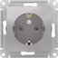Фото Schneider Electric AtlasDesign ATN000343 Розетка с заземляющим контактом (16 А, под рамку, скрытая установка, алюминий)