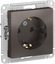 Фото Schneider Electric AtlasDesign ATN000643 Розетка с заземляющим контактом (16 А, под рамку, скрытая установка, мокко)