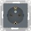 Фото Schneider Electric AtlasDesign ATN000743 Розетка с заземляющим контактом (16 А, под рамку, скрытая установка, грифель)