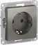 Фото Schneider Electric AtlasDesign ATN000943 Розетка с заземляющим контактом (16 А, под рамку, скрытая установка, сталь)