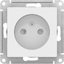 Фото Schneider Electric AtlasDesign ATN000149 Розетка без заземляющего контакта (16 А, под рамку, шторки, скрытая установка, белая)