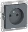 Фото Schneider Electric AtlasDesign ATN000749 Розетка без заземляющего контакта (16 А, под рамку, шторки, скрытая установка, грифель)