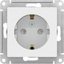 Фото Schneider Electric AtlasDesign ATN000145 Розетка с заземляющим контактом (16 А, под рамку, шторки, скрытая установка, белая)