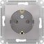 Фото Schneider Electric AtlasDesign ATN000345 Розетка с заземляющим контактом (16 А, под рамку, шторки, скрытая установка, алюминий)