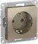 Фото Schneider Electric AtlasDesign ATN000545 Розетка с заземляющим контактом (16 А, под рамку, шторки, скрытая установка, шампань)