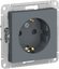 Фото Schneider Electric AtlasDesign ATN000745 Розетка с заземляющим контактом (16 А, под рамку, шторки, скрытая установка, грифель)