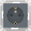Фото Schneider Electric AtlasDesign ATN000745 Розетка с заземляющим контактом (16 А, под рамку, шторки, скрытая установка, грифель)