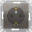 Фото Schneider Electric AtlasDesign ATN000945 Розетка с заземляющим контактом (16 А, под рамку, шторки, скрытая установка, сталь)