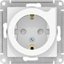 Фото Schneider Electric AtlasDesign ATN000147 Розетка с заземляющим контактом (16 А, под рамку, шторки, выталкиватель, скрытая установка, белая)