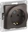 Фото Schneider Electric AtlasDesign ATN000647 Розетка с заземляющим контактом (16 А, под рамку, шторки, выталкиватель, скрытая установка, мокко)