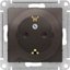 Фото Schneider Electric AtlasDesign ATN000647 Розетка с заземляющим контактом (16 А, под рамку, шторки, выталкиватель, скрытая установка, мокко)