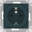 Фото Schneider Electric AtlasDesign ATN000847 Розетка с заземляющим контактом (16 А, под рамку, шторки, выталкиватель, скрытая установка, изумруд)