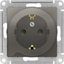 Фото Schneider Electric AtlasDesign ATN000947 Розетка с заземляющим контактом (16 А, под рамку, шторки, выталкиватель, скрытая установка, сталь)