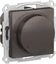 Фото Schneider Electric AtlasDesign ATN000634 Светорегулятор поворотно-нажимной (315 Вт, R+C, под рамку, скрытая установка, мокко)