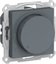 Фото Schneider Electric AtlasDesign ATN000734 Светорегулятор поворотно-нажимной (315 Вт, R+C, под рамку, скрытая установка, грифель)