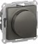 Фото Schneider Electric AtlasDesign ATN000934 Светорегулятор поворотно-нажимной (315 Вт, R+C, под рамку, скрытая установка, сталь)