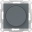 Фото Schneider Electric AtlasDesign ATN000736 Светорегулятор поворотно-нажимной (630 Вт, R+C, под рамку, скрытая установка, грифель)