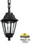 Фото Fumagalli Sichem/Anna E22.120.000.AXF1R Подвесной светильник на цепочке с 1 фонарем 800 мм (корпус черный, плафон прозрачный)
