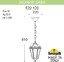 Фото Fumagalli Sichem/Saba K22.120.000.WXF1R Светильник подвесной на цепочке с 1 фонарем 810 мм (корпус белый, плафон прозрачный)
