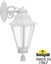 Фото Fumagalli Bisso/Rut Dn E26.131.000.WXF1RDN Светильник консольный уличный на стену с 1 фонарем 500 мм (корпус белый, плафон прозрачный)