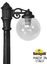 Фото Fumagalli Gigi/G250 1L G25.156.S10.AXE27 Светильник садовый с 1 фонарем 1850 мм (корпус черный, плафон прозрачный)