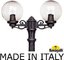 Фото Fumagalli Gigi Bisso/G250 2L G25.156.S20.AXE27 Светильник садовый с 2 фонарями 2200 мм (корпус черный, плафон прозрачный)