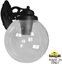 Фото Fumagalli Bisso/G300 G30.131.000.AXE27DN Светильник консольный уличный на стену с 1 фонарем 430 мм (корпус черный, плафон прозрачный)