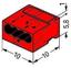Фото Wago 243-804 Микроклемма для сигнальных проводов (красная) 0,6-0,8 мм2 на 4 проводника