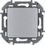 Фото Legrand Inspiria 673602 выключатель одноклавишный для скрытого монтажа, цвет "Алюминий", номинальный ток 10 А, напряжение ~250В