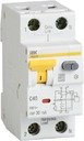 IEK MAD22-5-006-C-30 Автоматический выключатель дифференциального тока однополюсный + нейтраль C6 А 30 мА (тип A, 6 кА)