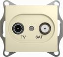 Schneider Electric Glossa GSL000297 Розетка телевизионная (TV+SAT, под рамку, скрытая установка, бежевая)
