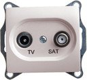Schneider Electric Glossa GSL000697 Розетка телевизионная (TV+SAT, под рамку, скрытая установка, перламутр)