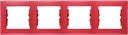Schneider Electric Sedna SDN5800741 Рамка 4-постовая (горизонтальная, красная)