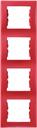 Schneider Electric Sedna SDN5802041 Рамка 4-постовая (вертикальная, красная)