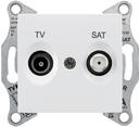 Schneider Electric Sedna SDN3401921 Розетка телевизионная проходная (TV+SAT, 4 дБ, под рамку, скрытая установка, белая)