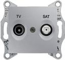Schneider Electric Sedna SDN3401960 Розетка телевизионная проходная (TV+SAT, 4 дБ, под рамку, скрытая установка, алюминий)