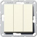 Gira System55 283001 Выключатель трехклавишный (10 А, под рамку, скрытая установка, кремовый глянцевый)