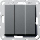 Gira System55 283028 Выключатель трехклавишный (10 А, под рамку, скрытая установка, антрацит)