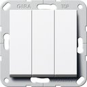 Gira System55 283203 Переключатель трехклавишный (под рамку, скрытая установка, белый глянцевый)