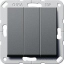 Gira System55 283228 Переключатель трехклавишный (под рамку, скрытая установка, антрацит)