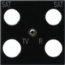 Gira S-Color 025810 Крышка розетки телевизионной (TV+Radio+2xSAT, черная)