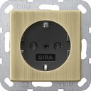 Gira System55 0188603 Розетка с заземляющим контактом (16 А, под рамку, скрытая установка, бронза-антрацит)