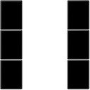 Jung LS LS503TSASW Комплект клавиш 3 группы для кнопочного модуля (черный)