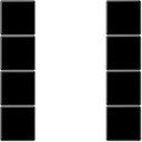 Jung LS LS504TSASW Комплект клавиш 4 группы для кнопочного модуля (черный)